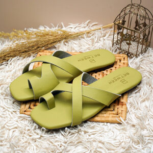 Green Knot Flat Sandal-LBC
